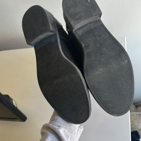 ZARA Black Studded Biker Combat Boots - Picture 6 of 6